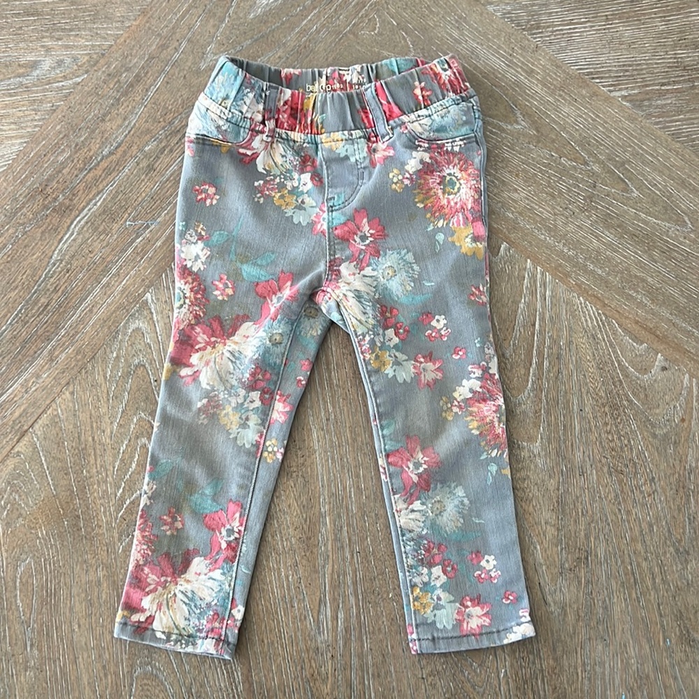 Baby Gap Floral Stretchy Jeans, Sz 2T